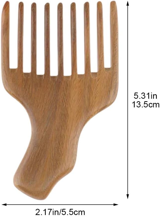 Peigne à cheveux afro en bois