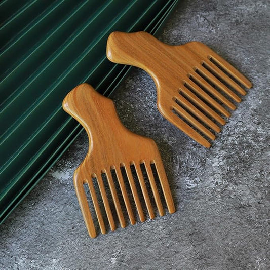 Peigne à cheveux afro en bois